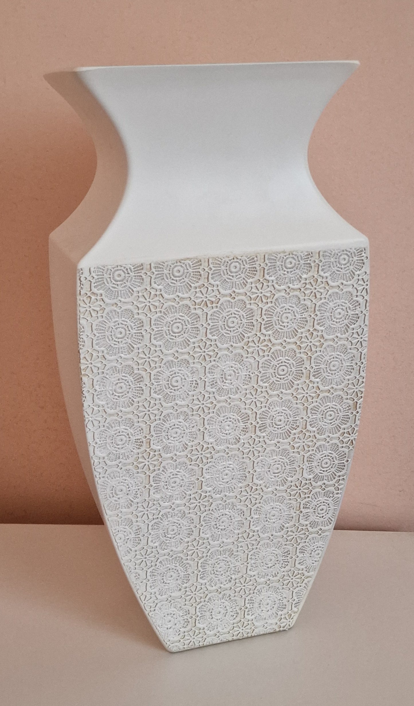Vaso in vetro colorato e decorato h 36 cm chiaraela made in italy