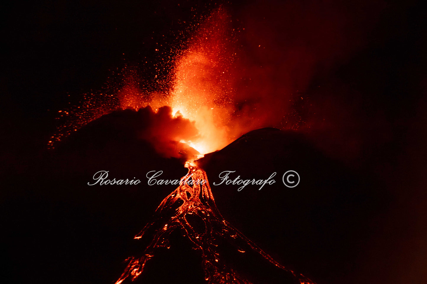 Foto Etna dell'ultima eruzione 2025 30x45 cm