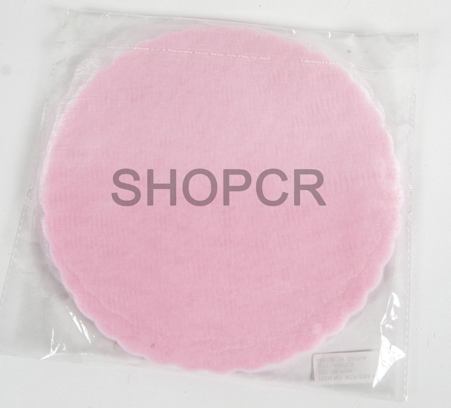 100 ROUND FAIRY VEILS 20 cm PINK COLOR FOR BIRTH