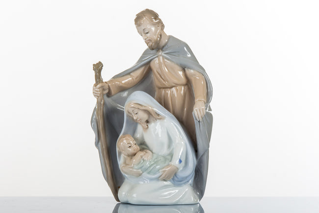 Sacra famiglia H 15 cm in porcellana Morena Design D7744 presepe