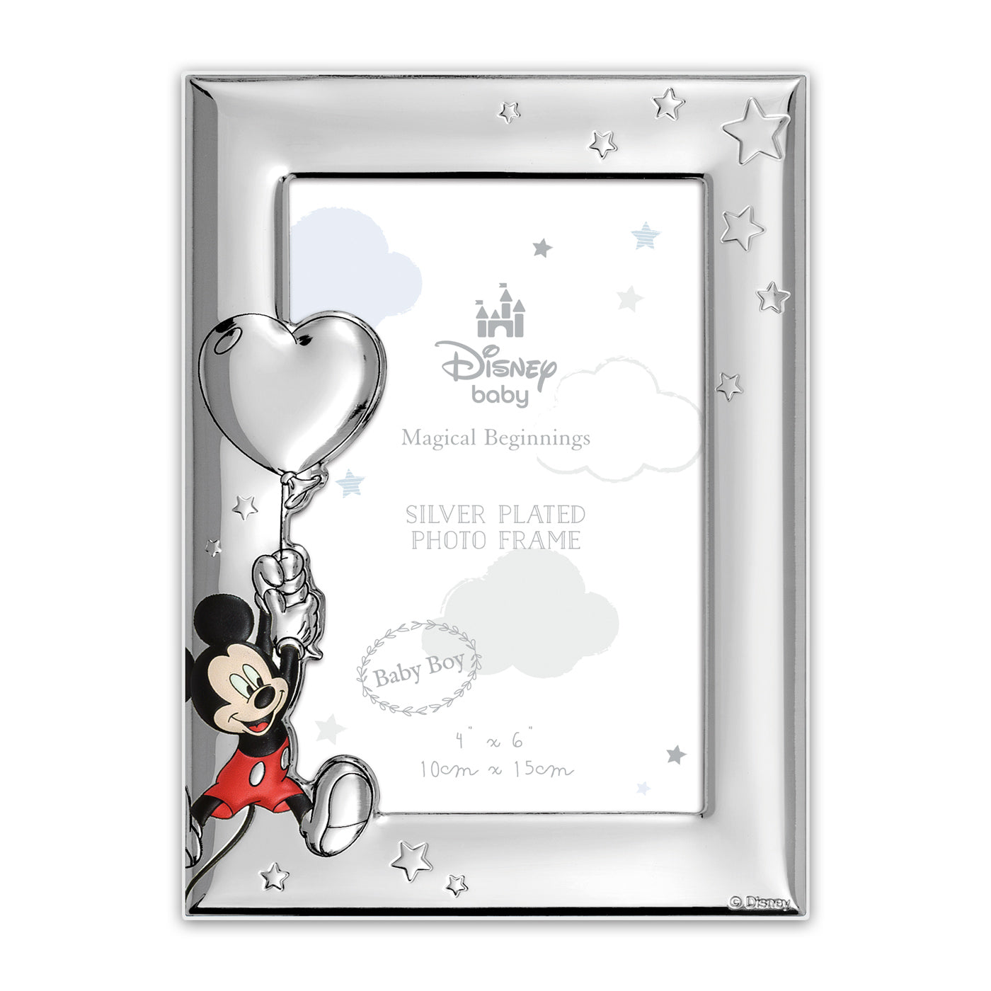 CORNICE SILVER MICKEY 2 10X15 COD. DI2266 TOPOLINO MADE IN ITALY